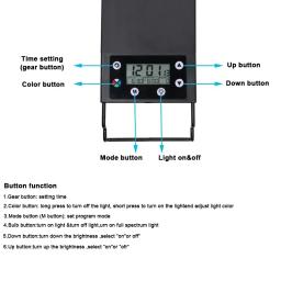 Lâmpada LED Fish Tank com Dimmer para água doce, luz do aquário, iluminação de espectro completo, Auto On Off, 24/7, DIY, 75-90cm, IP68 impermeável - Image 2