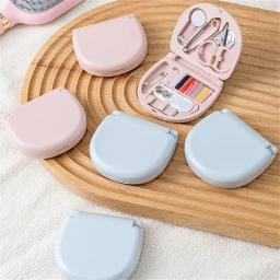 Mini Kit de Costura Portátil para Bordados, Botões e Pinos Conjunto de Caixa de Armazenamento, Costura Doméstica Multifuncional Mini Viagem - Image 2