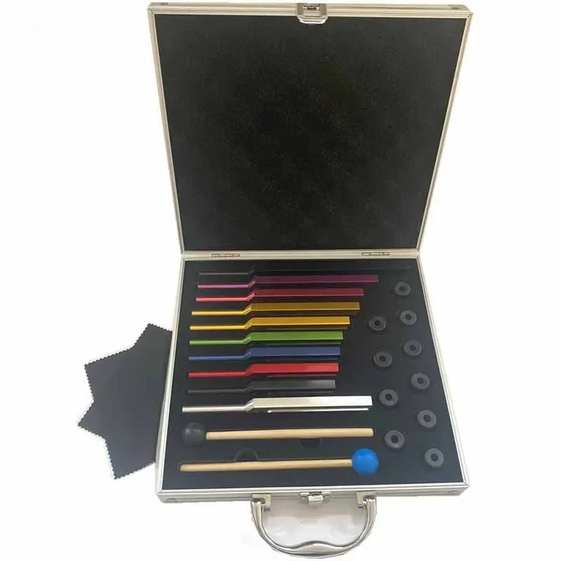 Instrumentos de Percussão Profissional, Tuning Fork Set, Sound Healing, Diapason Terapêutico, Ressonância Colorida, 10Pcs - Image 1