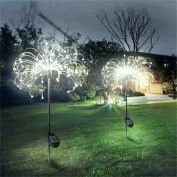 Fogos de artifício solar luzes ao ar livre à prova dwaterproof água natal gramado caminho luzes ao ar livre quintal decoração casamento sparklers luzes de fadas solar - Image 1