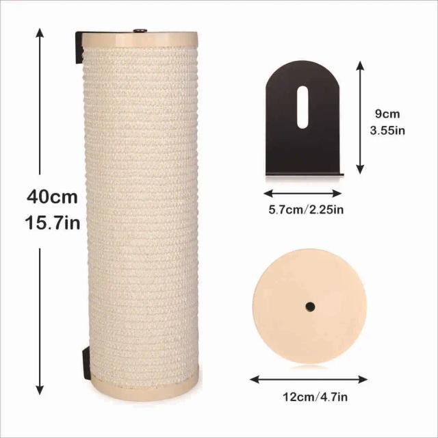 Poste Arranhador para Gatos de Parede Sisal - Estrutura para Escalada e Brinquedo Interativo para Gatos