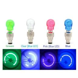 Luz do bocal de bicicleta, pneu de néon, bocal de gás, núcleo da válvula, fulgor, luzes led, ao ar livre, roda - Image 1