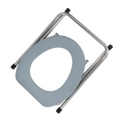 28ed portátil assento do toalete de aço inoxidável commode cadeira dobrável resistente para idosos mulher grávida removível prejudicado - Image 5