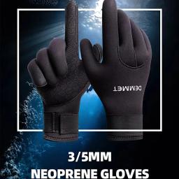 Luvas aquecidas de inverno para mergulho em neoprene para homens e mulheres, 3mm, 5mm, Diver Wetsuit, mergulho, vela, Spearfish, caça submarina, luva - Image 2