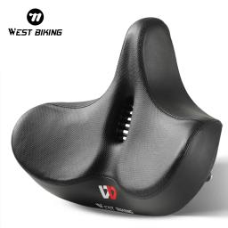 West bike-sela de bicicleta ergonômica, assento de longa distância, almofada grande e grande, confortável, para mtb, touring - Image 1