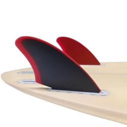 UPSURF-Barbatanas gêmeas de fibra de vidro para Surf, quilha aletas gêmeas, vermelho claro e preto, Funboard e Shortboard - Image 5