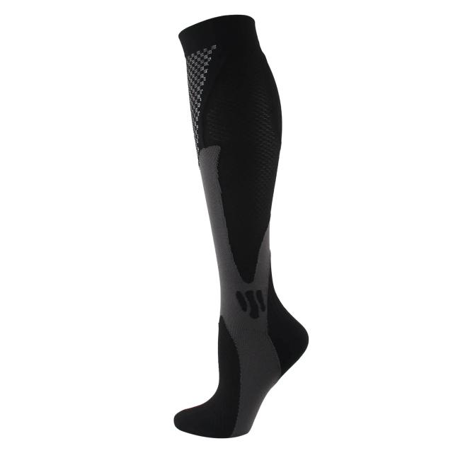 Meias de Compressão Elástica para Alívio de Varizes e Fadiga nas Pernas - Ideal para Corrida, Rugby e Ciclismo, Tamanhos S a XXL, 20-30 mmHg