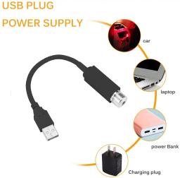 Carro LED telhado atmosfera estrela projetor luz, romântico usb laser, luz de palco, festa em casa, luz estrelada decorativa para quarto, 2x - Image 2