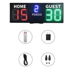 Placar eletrônico de basquete com controle remoto, marcador portátil para tênis, basquete, bilhar - Image 6