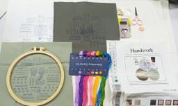 Kit de bordado inicial para adultos, aprenda pontos diferentes, kits DIY, inclui padrão de flores estampadas, ferramentas de roscas coloridas, 3 conjuntos - Image 5