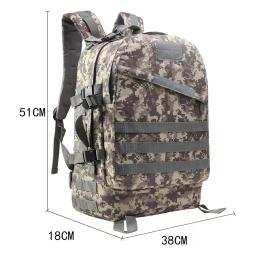55l 3d ao ar livre militar tático mochila molle assalto saco à prova dwaterproof água acampamento caminhadas pesca trekking viagem mochila - Image 5