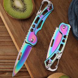 Novo aço inoxidável anti-corpo acampamento ao ar livre faca dobrável faca de transporte acampamento portátil faca de bolso de frutas - Image 1