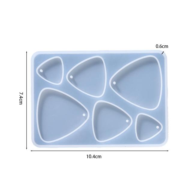 Molde de Silicone Geométrico para Criar Jóias Artesanais: Pingentes, Brincos, Colares e Chaveiros em Resina Epóxi DIY