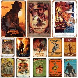 Indiana Jones and the Last Crusade Sinal de Metal, Pôster do filme Clássico, Retro, Decorativo, Bar, Clube, Decoração industrial - Image 1