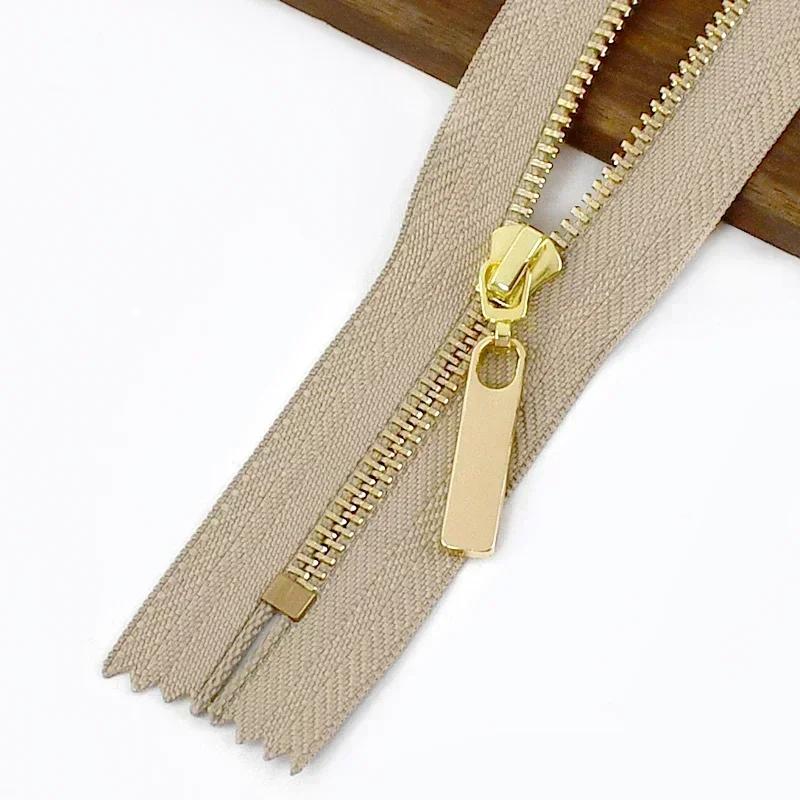 Meetee-Zíperes de metal para roupas e sacolas, fechos de fechamento automático, fecho de bolso Zip, material de costura, 15 cm, 18 cm, 20 cm, 25 cm, 30cm, PCes 3 - Image 1