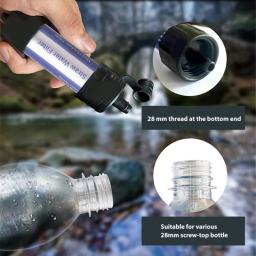 Straw Water Purifier System for Camping Filtro de água ao ar livre Ferramenta de sobrevivência de emergência 5000 Litros Capacidade de filtragem - Image 3