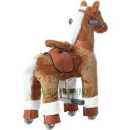 Passeio de pelúcia no brinquedo do cavalo para crianças, Cavalo Premium, Brinquedo animal, Brinquedo ambulante com rodas, 3-6 anos de idade - Image 2