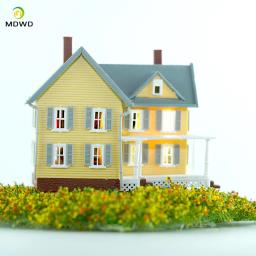 Ho N Escala Modelo Casa, Estilo Americano, Modelo Pátio, Material de Construção, Diorama Train, Railway Layout, 1Pc, 1:87 - Image 4