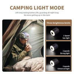 Natureh-Mini portátil multi-função elétrica inflável bomba, Outdoor Camping colchão de ar, 3 em 1 iluminação - Image 6
