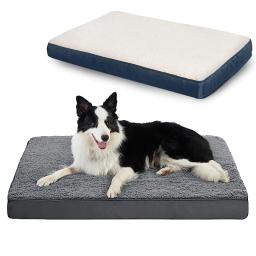Tapete do canil com capa lavável removível para animais de estimação, cama do cachorro, almofada, espuma de memória, quente, macio, acessórios para cachorros, suprimentos - Image 1