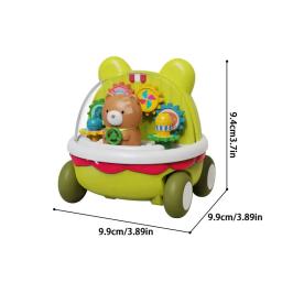Crianças Urso Inércia Engrenagem Quebra-cabeça, Resistente a Queda, Brinquedo do carro dos desenhos animados, Presente para menino e menina, Nenhuma bateria necessária - Image 2