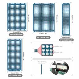 PCB Prototype Circuit Board, Stripboard Universal, Prototipagem Veroboard, 2x8, 3x7, 4x6, 5x7, 5pcs cada mistura, azul, 20pcs por lote - Image 3