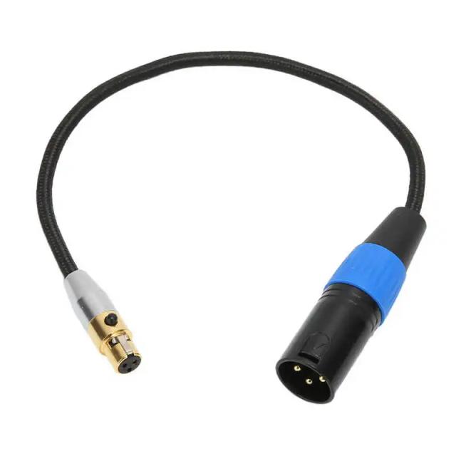 Cabo Adaptador XLR Macho para Mini XLR Fêmea Profissional de 3 Pinos para Câmeras, Mixers e Gravadores K240 e K240S