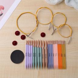 Agulhas de tricô Circular Conjunto com Caso, Crochet Hook, Plástico, DIY Home Art Craft, Tecelagem Costura, Pontos Ferramentas, 13 Par - Image 2
