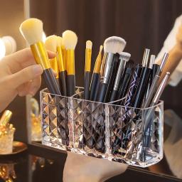 Acrílico Cosméticos Caixa De Armazenamento, Maquiagem Brush Holder, Batom Organizador, Lápis De Sobrancelha, Banheiro Display Stand, Diamante - Image 2