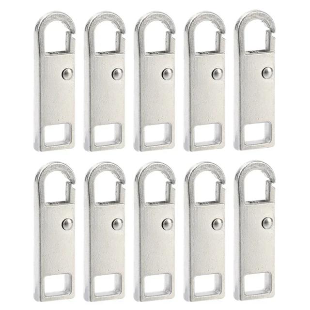 Kit Universal de Substituição de Zíper com 10 Peças para Reparação Rápida de Bolsas e Roupas