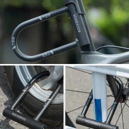 ROCKBROS-Fechaduras Estilo Chinês Bicicleta, Forma de U, Cadeado Scooter Elétrico, Anti-Theft Bike Lock Cable Set, MTB Road Bike Acessórios - Image 4