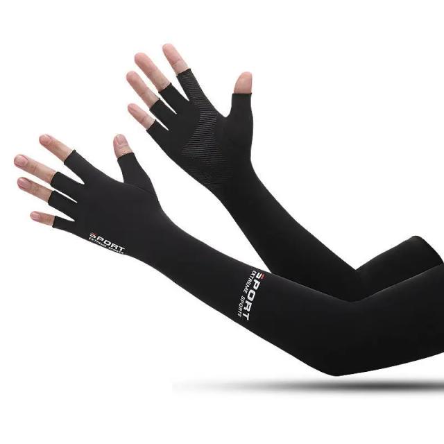 Luvas longas para ciclismo e esportes ao ar livre: proteção solar e frescor no verão