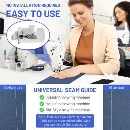 Universal Magnetic Seam Guide for Sewing Machine, Multifuncional Straight Line Hems, Régua Suprimentos - Image 4