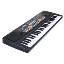 Piano elétrico USB e microfone, teclado musical digital, 16 tons, 8 ritmos, 6 músicas demo, presentes para crianças, 49 teclas - Image 1