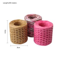 Fio de ráfia de malha para papel higiênico, 200m, eco-friendly, wrap cinta, crochê corda, chapéu do verão - Image 6