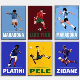 Sports Soccer Football Player Star Wall Art Poster, World Famous Idol Idol Canvas Pintura, coleção Mural, Print Pictures, Home Decor - Image 2