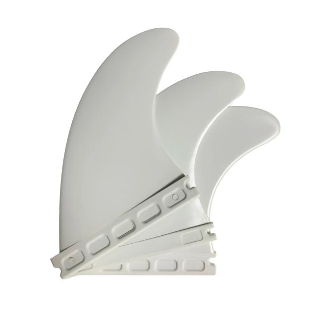 Aletas de Plástico Branco para Prancha de Surf Preto - Conjunto de 3 Fins G5 em Nylon para SUP Board