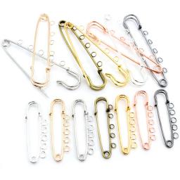5 pçs/lote Alfinetes de Segurança Broche Base Em Branco 50/80/90mm 3/5 Anéis Pin de Jóias para Fazer Suprimentos Acessórios - Image 2