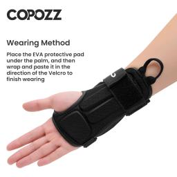 Copozz esqui protetor de pulso mão snowboard proteção patins suporte de pulso ginásio protetor de palma de esqui para homens mulheres crianças - Image 4
