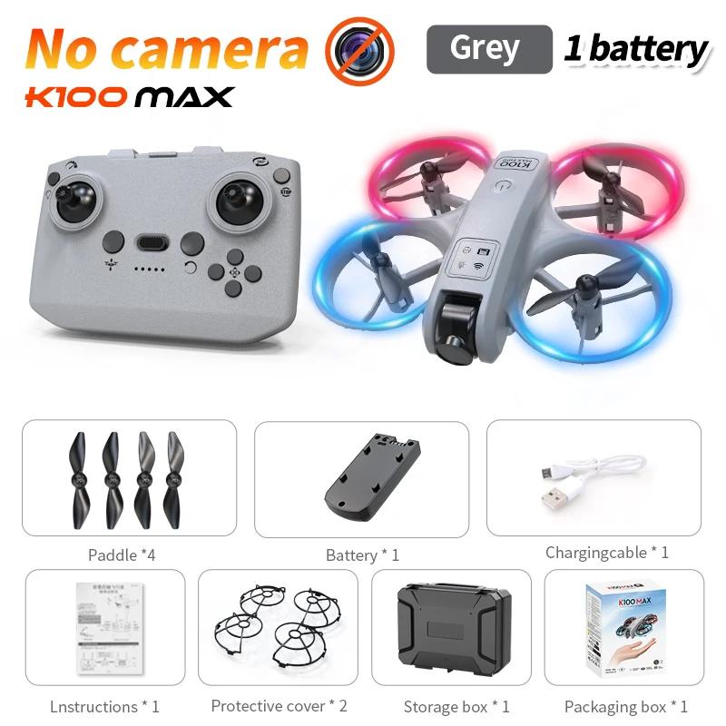 K100 max mini drone rc 4k câmera profissional hd posicionamento de fluxo óptico colorido dron dobrável rc quadcopter brinquedos para crianças - Image 1