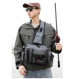 Mochila de pesca impermeável, caixa de atração, sacos de armazenamento para homens, mochila de cintura com vara, bolsa de ombro - Image 2