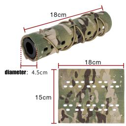 Proteção para espingarda de Airsoft, Supressor de tiro militar, Coldre de cano silenciador cortado a laser, escudo térmico, paintball 8503 - Image 3