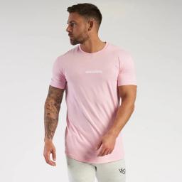 Camiseta de manga curta masculina com gola redonda, blusa fitness, roupa esportiva para exercícios, casual, moda verão - Image 5