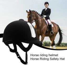 Capacete equestre para equitação, respirável, durável, abs, segurança, meia capa, capacetes para homens, mulheres, crianças, 52-62cm - Image 4