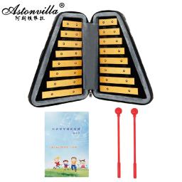 Xilofone Glockenspiel infantil, instrumento de percussão profissional, Carillon Orff, presentes musicais com caixa estilo urso, 16 tons - Image 6