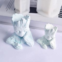 Molde De Aromaterapia De Gesso Para Decoração De Casa, Vela Artesanal, Forma De Gesso, Arte De Escultura, Homem Árvore, Gesso, Presente De Casamento, Silicone - Image 3
