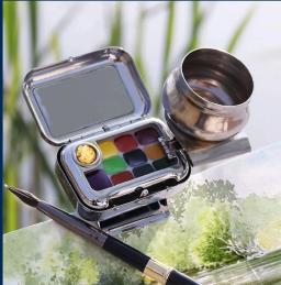Conjunto De Dispensador De Tinta Aquarela, Mini Caixa De Pintura Portátil, Paleta De Aquarela De Viagem, Caixa Vazia, 10, 16 Grades - Image 6
