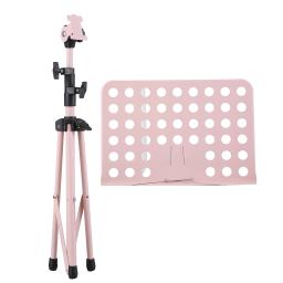 Destacável portátil Metal Music Stand, instrumentos musicais para piano, violino, folha de guitarra, acessório musical, preto e rosa - Image 6