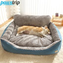 Esteira confortável de dormir de inverno quente, Sofá macio para gatos, Cães pequenos e médios, Cama aconchegante para cachorros - Image 1