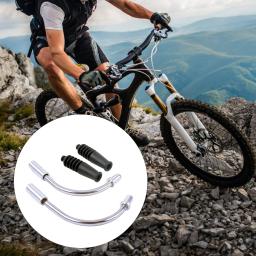 Macarrão de freio em v para bicicleta, tubo curvo, guia de cabo, mangas de cabeça de borracha, mangueira de freio, peças de bicicleta, acessório, extremidades de alumínio, mountain bike - Image 2